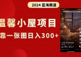 抖音爆火温馨小屋项目，仅靠一张图片日入300+，附保姆级教程