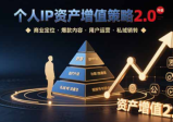 个人IP资产增值策略2.0 拆解商业定位/爆款内容/用户运营/私域销转四大模块