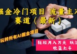 AI掘金冷门项目 流量主冷门赛道（最新） 举一反三玩法，单日收益上千月入万元