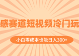 情感赛道短视频冷门玩法，小白零成本也能日入300+（教程+素材）