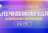 AI在电商领域的运用线上课，AI电商文案+AI电商视觉(14节课)