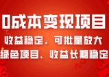 0成本项目变现，新手实操单号日入500+，渠道收益稳定，项目可批量放大