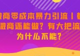 新·微商零成本暴力引流丨都2023了微商还能做？有大把流量，为什么不能？