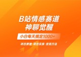 蓝海项目，B站情感赛道——教聊天技巧，小白都能一天搞定1000+