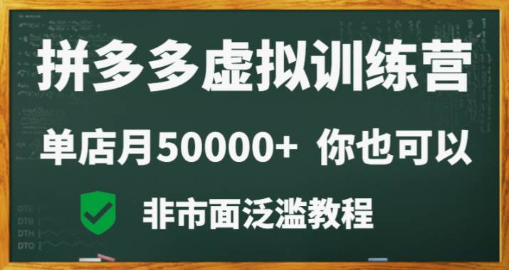 拼多多虚拟产品电商训练营:月入30000+你也行,暴利稳定长久,副业首选 第1张 拼多多虚拟产品电商训练营:月入30000+你也行,暴利稳定长久,副业首选 第1张