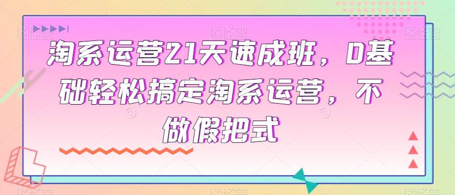 淘系运营21天速成班，0基础轻松搞定淘系运营，不做假把式  第1张