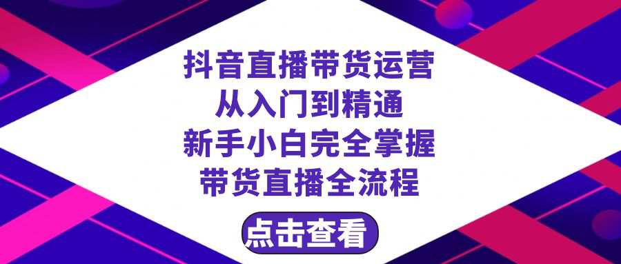 抖音直播带货 运营从入门到精通，新手完全掌握带货直播全流程（23节）  第1张